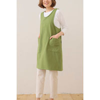 デュプリュス エプロン atelier Nuuit ウォッシュドコットン クロスオーバー グリーン 464588 1個（直送品）