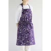 デュプリュス エプロン atelier Nuuit フラワ―プリント ショートエプロン パープル 464670 1個（直送品）