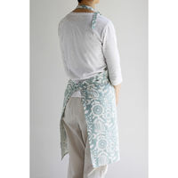 デュプリュス エプロン atelier Nuuit フラワ―プリント ショートエプロン ミント 464674 1個（直送品）