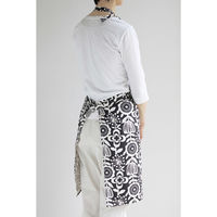 デュプリュス エプロン atelier Nuuit フラワ―プリント ショートエプロン グレー 464675 1個（直送品）