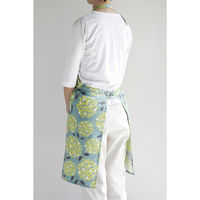 デュプリュス エプロン atelier Nuuit フラワ―プリント ショートエプロン グリーンミント 464677 1個（直送品）