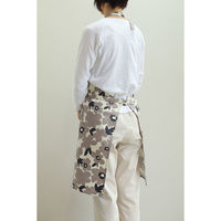 デュプリュス エプロン atelier Nuuit フラワープリントショートエプロン グレー 464701 1個（直送品）