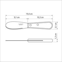 TRAMONTINA バターナイフ トラモンティーナ バタースプレッダー ダーク 464934 1個（直送品）