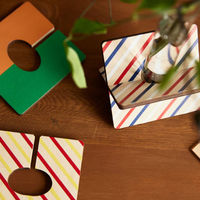 クレイ 花瓶 フラワー立て 一輪挿し オレンジ×グリーン 468913 1個（直送品）