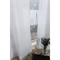 加栄レース レースカーテン 無地 UVカット ミラーレース 100×108cm 2枚 省エネ ホワイト 469302 1個（直送品）