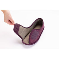 徳武産業 介護シューズ しっかり底でフィット 前開き 両足 3E 自宅用 パープルL 479425 1個（直送品）
