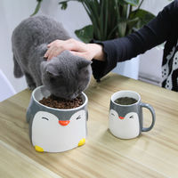 Petner フードボウル ペンギンボウル 犬 猫 高さがある 479540 1個（直送品）