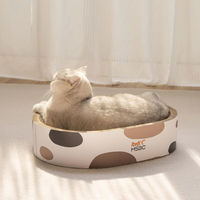 Petner 爪とぎ 楕円ボウル 三毛 猫 段ボール 479868 1個（直送品）