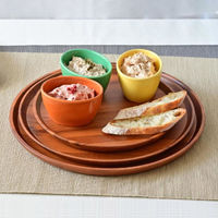 スワンソン商事 プレート アカシア スタッキング ラウンド L 直径28cm 484318 1個（直送品）