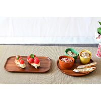 スワンソン商事 プレート アカシア スタッキング Rec. S 幅25cm 484319 1個（直送品）