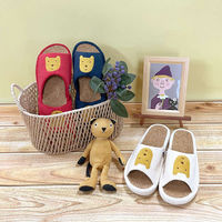 アセット スリッパ のほほん M 約23.0cm ネイビー 485768 1個（直送品）