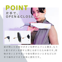 小川 折りたたみ傘 -0& ゼロアンド 晴雨兼用 自動開閉 55cm ニュームーンブラック 486376 1個（直送品）