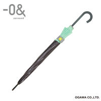 小川 長傘 -0& ゼロアンド 12本骨 クリア アンブレラ 雨傘 60cm ミント 486384 1個（直送品）