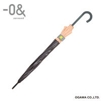 小川 長傘 -0& ゼロアンド 12本骨 クリア アンブレラ 雨傘 60cm オレンジ 486385 1個（直送品）