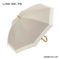 小川 長傘 centelleo 晴雨兼用 グログラン リボン パラソル 手開き式 50cm グレージュ 487364 1個（直送品）