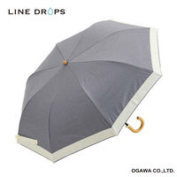 折りたたみ傘 centelleo 晴雨兼用 グログラン リボン パラソル 二段折りたたみ傘 手開き式 50cm ダークグレー 487372（直送品）