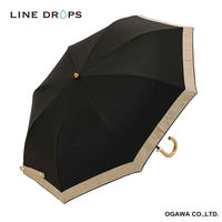 折りたたみ傘 centelleo 晴雨兼用 グログラン リボン パラソル 二段折りたたみ傘 手開き式 50cm ブラック 487370 1個（直送品）