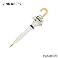 小川 長傘 centelleo 晴雨兼用 マリンパラソル フリル 手開き式 50cm オフホワイト 487404 1個（直送品）