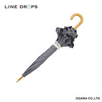 小川 長傘 centelleo 晴雨兼用 マリンパラソル フリル 手開き式 50cm ダークグレー 487406 1個（直送品）