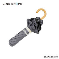 小川 折りたたみ傘 centelleo 晴雨兼用 マリンパラソル フリル 手開き式 50cm ダークグレー 487409 1個（直送品）