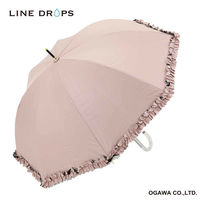 小川 長傘 centelleo 晴雨兼用 フリルパラソル 手開き式 50cm ピンク 487412 1個（直送品）