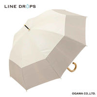 小川 長傘 centelleo 晴雨兼用 バイカラー パラソル 手開き式 50cm オフホワイト 487422 1個（直送品）