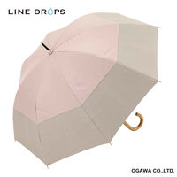 小川 長傘 centelleo 晴雨兼用 バイカラー パラソル 手開き式 50cm ピンク 487426 1個（直送品）