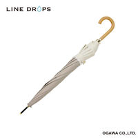 小川 長傘 centelleo 晴雨兼用 バイカラー パラソル レース 手開き式 50cm B 487428 1個（直送品）