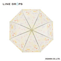 小川 雨傘 長傘 LINEDROPS マットクリア アンブレラ 60cm ジャンプ式 フルーツ 489433 1個（直送品）