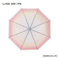 小川 雨傘 長傘 LINEDROPS マットクリア アンブレラ 60cm ジャンプ式 空 489434 1個（直送品）