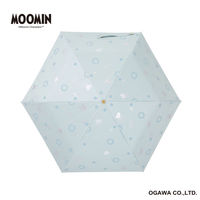 小川 折りたたみ傘 晴雨兼用 ムーミン ニョロニョロ リトルミイ 50cm 手開き式 海岸 489444 1個（直送品）