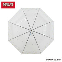 小川 長傘 雨傘 ピーナッツ クリアアンブレラ スヌーピー 59cm C 489458 1個（直送品）