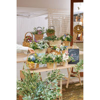 ケー・イー・アイ 鉢カバー ナチュラルバスケット 幅21.5×奥行15.5×高さ12cm 412302 1個（直送品）