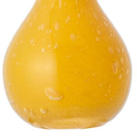 ホワイエ 花瓶 DGガラスアクビー ガラス 直径10×高さ16.5cm イエロー 427294 1個（直送品）