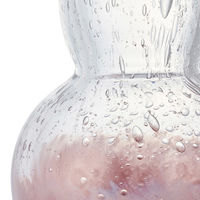 ホワイエ 花瓶 DGニキュガラス ガラス 直径9.5×高さ14.5cm クリアパープル 427297 1個（直送品）