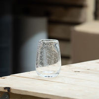 ホワイエ 花瓶 DGティアドロップベース ガラス 直径7×高さ10cm クリア 413808 1個（直送品）