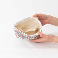 美研繊維 ポーチ オーガニックコットン 100% Mサイズ 和柄 彩花 461407 1個（直送品）