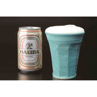 ヤマ庄陶器 ビアカップ 280ml 泡うま タンブラー 酒器 コップ 陶器 日本製 信楽焼 ブルーグラス 339090 1個（直送品）