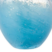 ホワイエ 花瓶 DGニキュガラス ガラス 直径9.5×高さ14.5cm クリアライトブルー 427295 1個（直送品）