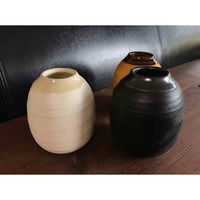 ヤマ庄陶器 フラワーベース 陶器 Deep Breath Flower Vase ブラック 339443 1個（直送品）