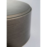 ホワイエ 花瓶 MC浅型円柱 直径20×高さ8cm ダークブラック 404080 1個（直送品）