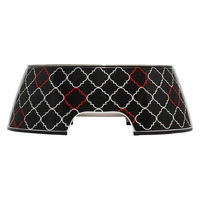 ルークラン フードボウル ループ スタイリーボウル M 犬 猫 ペット モロッカンブラック 447590 1個（直送品）