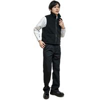 岡潮 黒色フリース発熱ベスト+モバイルバッテリー10，000mAhセット L OK40216-L 1式 629-5231（直送品）