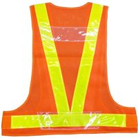 岡潮 差し替え式反射ベスト/安全ベスト オレンジ×黄 5541 1着 579-0566（直送品）