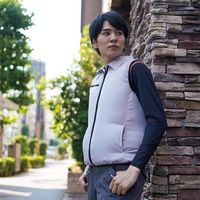 岡潮 空調ベスト(ウェアのみ) 20203 シルバー6L 20203N-6L 1着 650-3643（直送品）