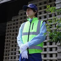 岡潮 高視認性空調安全ベスト(ウェアのみ) 30223 蛍光グリーンLL 30223-LL 1着 652-5740（直送品）