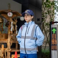 岡潮 空調安全ベスト(ウェアのみ) 30227 サックス4L 30227-4L 1着 650-2079（直送品）