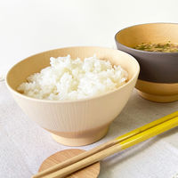 カノー やさしい彩り 飯椀2P くるみ・きなり 81775 1セット(2個入)（直送品）