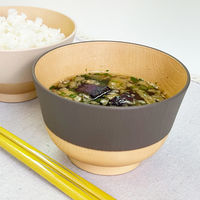 カノー やさしい彩り 汁椀2P くるみ・きなり 81776 1セット(2個入)（直送品）