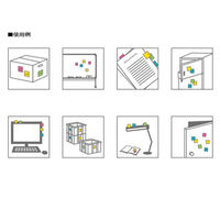 プリントインフォームジャパン パワーズ 60×60mm 100枚入 レッド 1334-0036-0720 1セット(1個×10)（直送品）